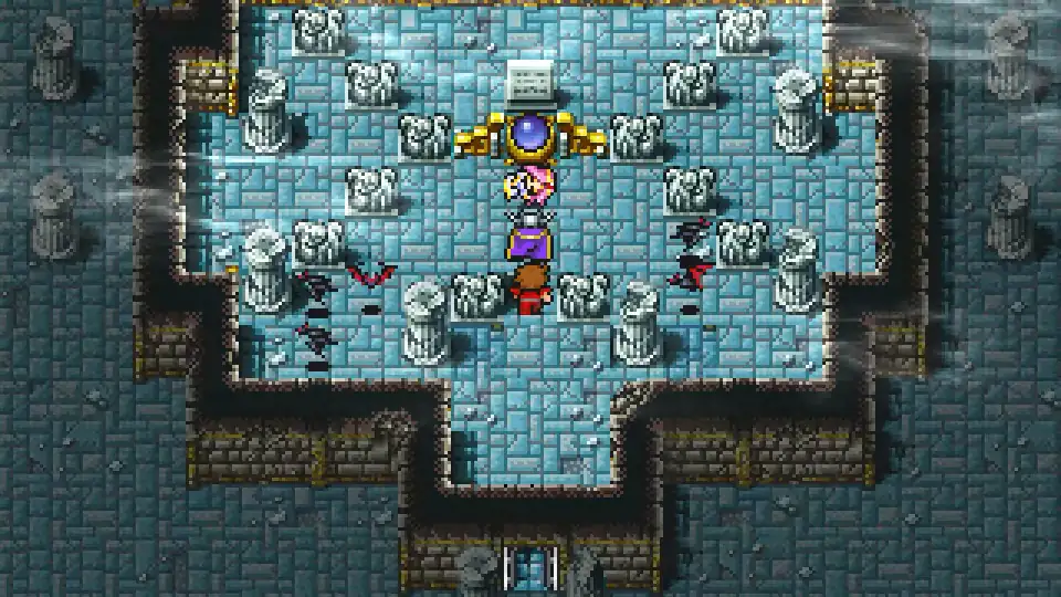 Garland confronts the Warriors of Light at the Chaos Shrine