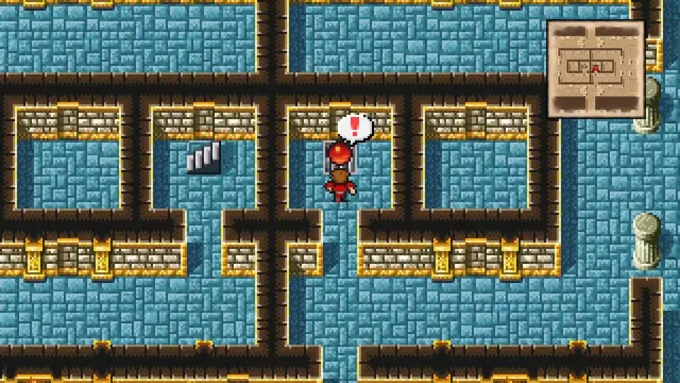 Marilith (Past) waits near a red orb on B2 of the past Chaos Shrine