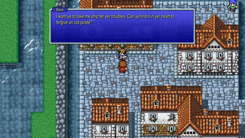 The Pravoka Pirates confront the Warriors of Light