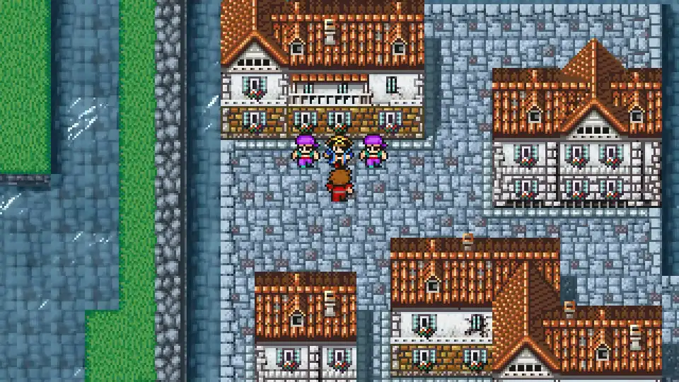 Captain Bikke and his 9 pirates confront the Warriors of Light in Pravoka