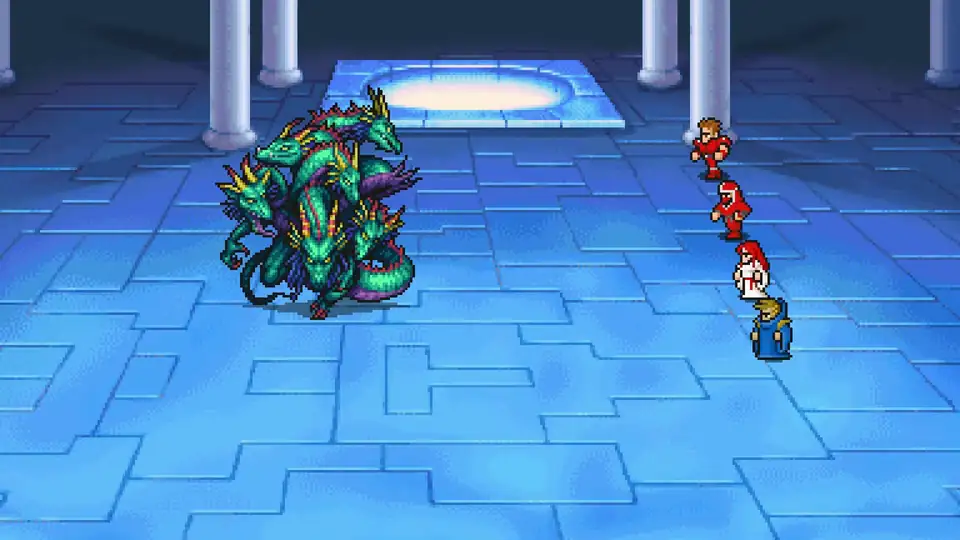 The Warriors of Light battle Tiamat with NulAll mitigation active