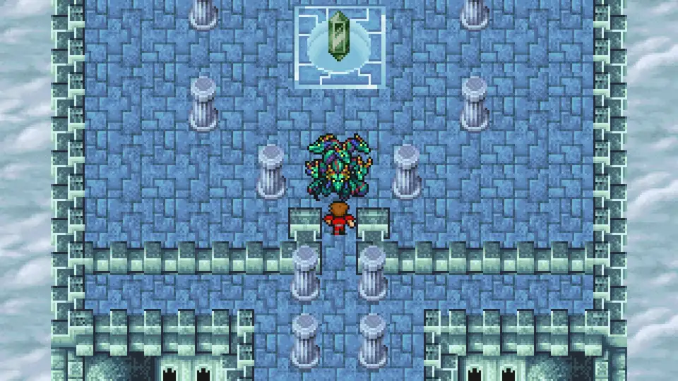 Tiamat guards the Wind Crystal on top of the Flying Fortress