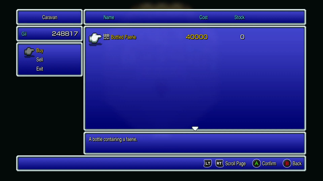 Bottled Faerie key item from Final Fantasy 1