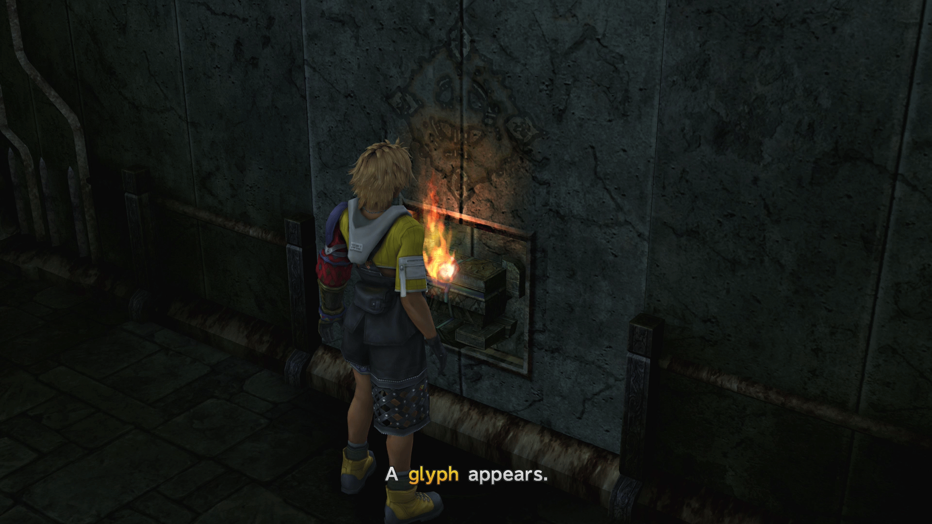 Glyph appears on the wall