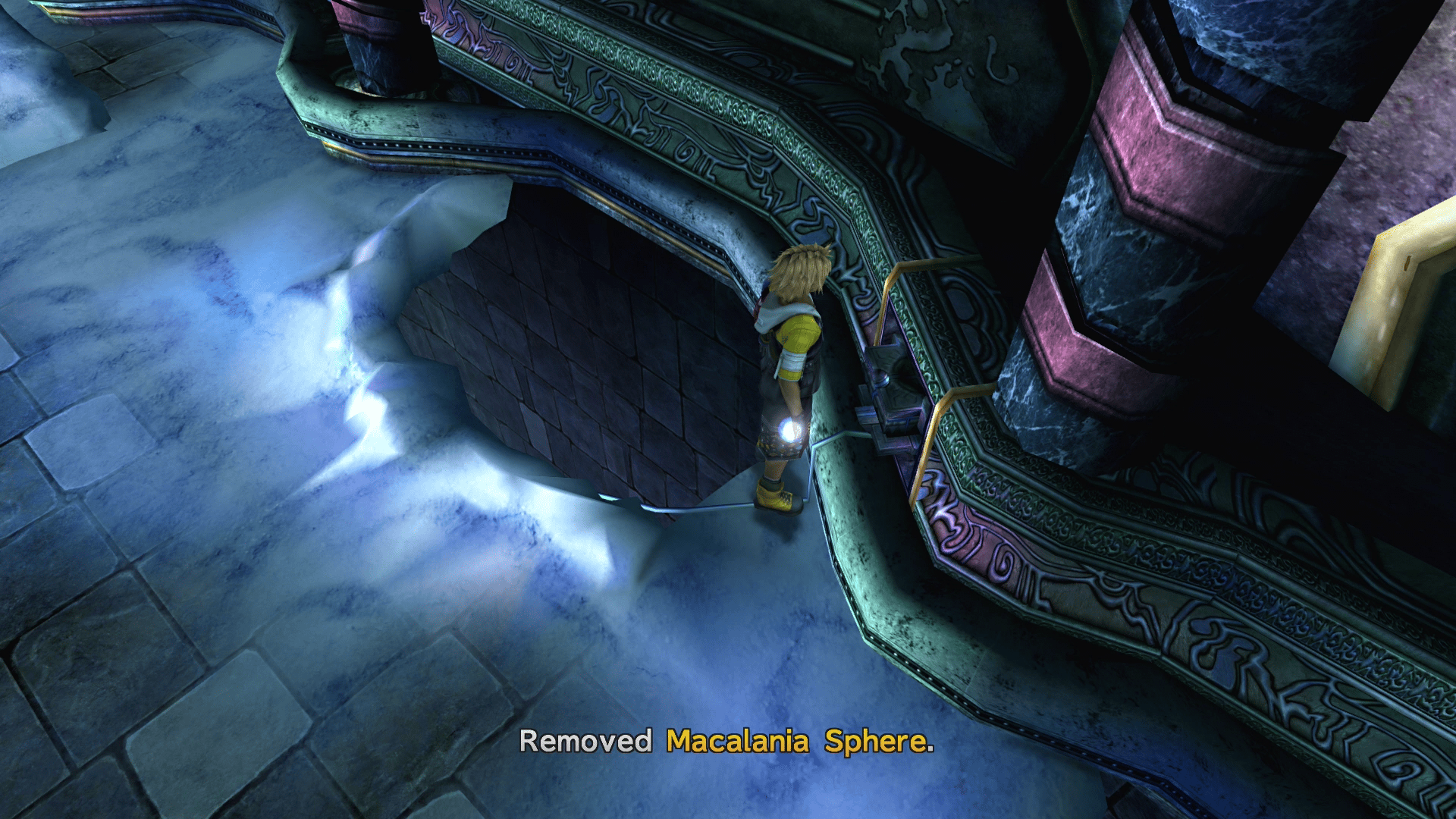 Removing the Macalania Sphere from the back wall