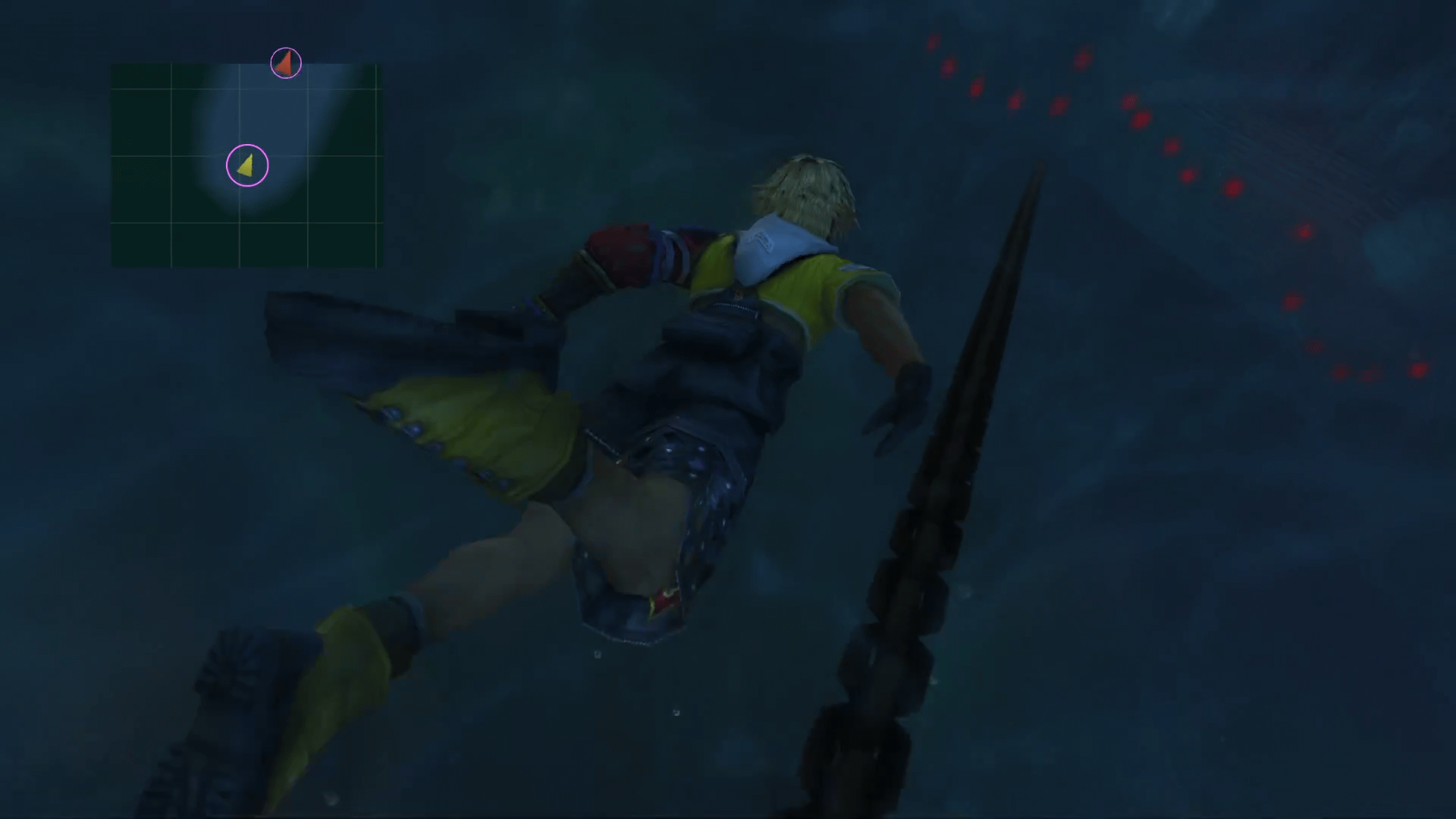 Diving underwater from salvage ship