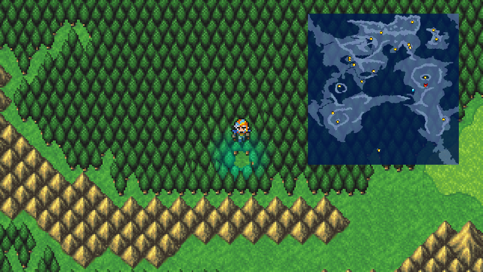 The Chocobo Forest hole on the world map