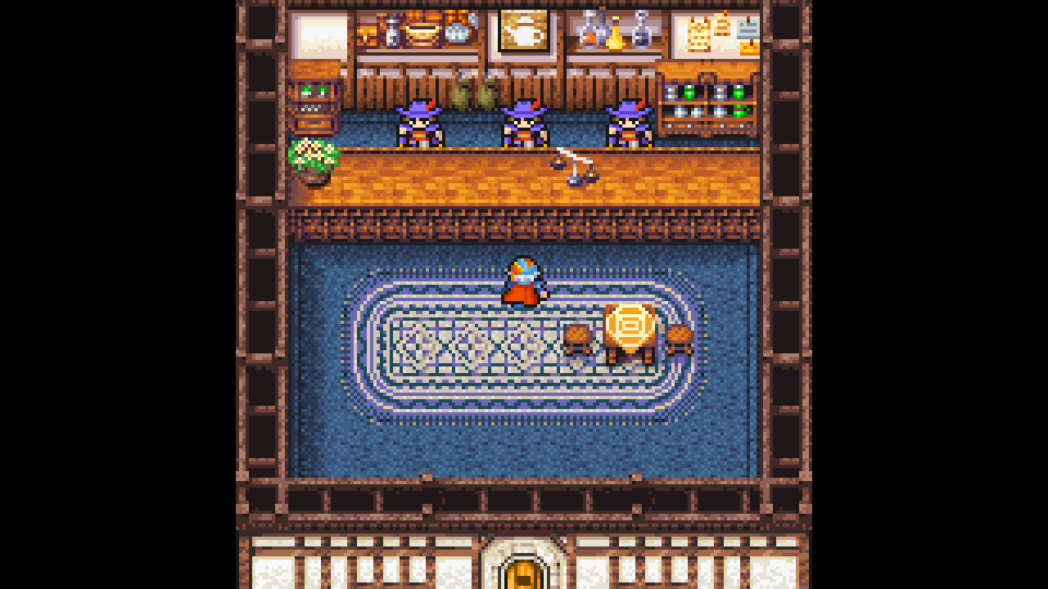 Item shop interior in Final Fantasy 2 Pixel Remaster