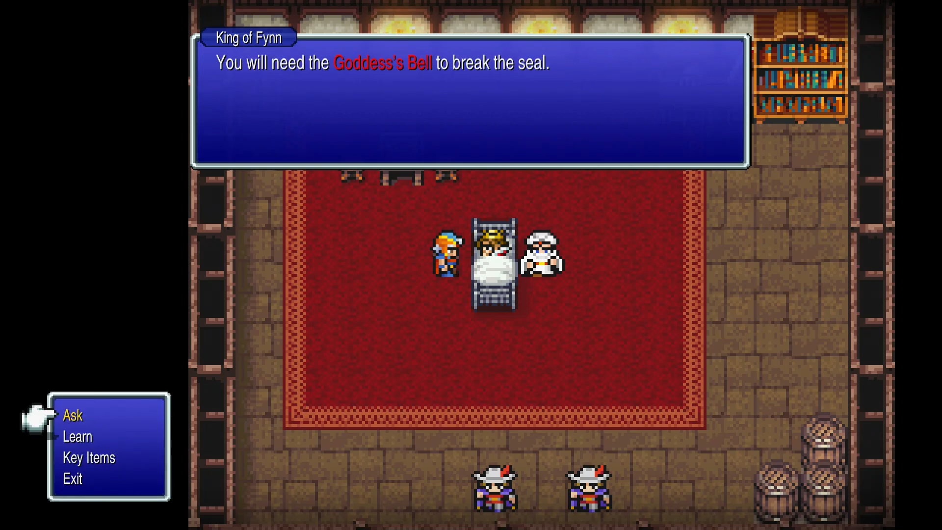 Learning about the Goddess's Bell from the King