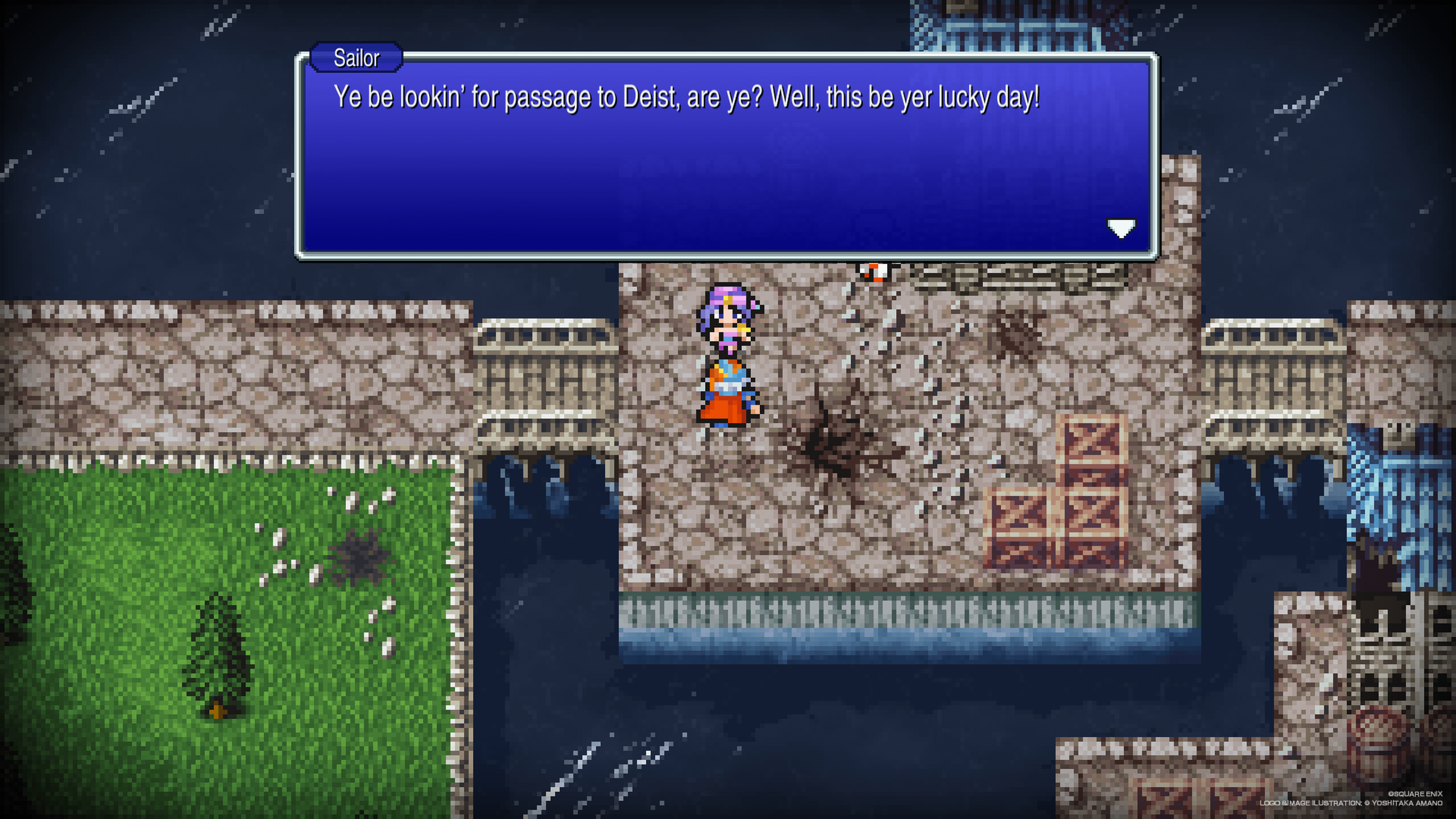 Leila offering passage at Paloom's pub