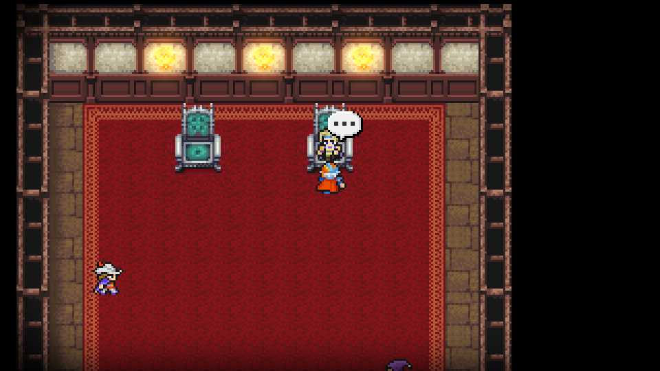 Gordon in the Altair throne room sending the party to find the Dragoons