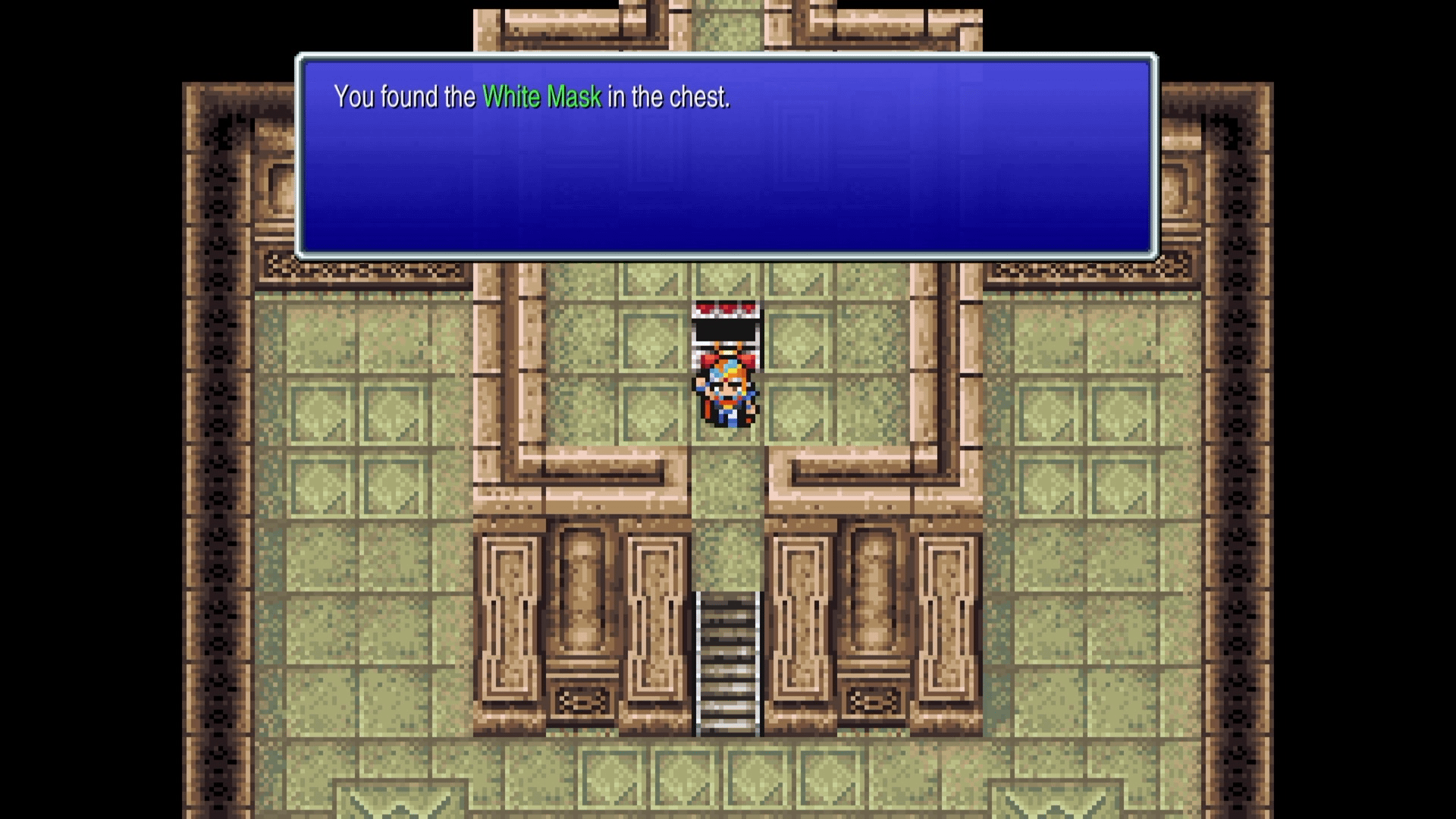 Opening chest 27 to find the White Mask in Castle Fynn B5