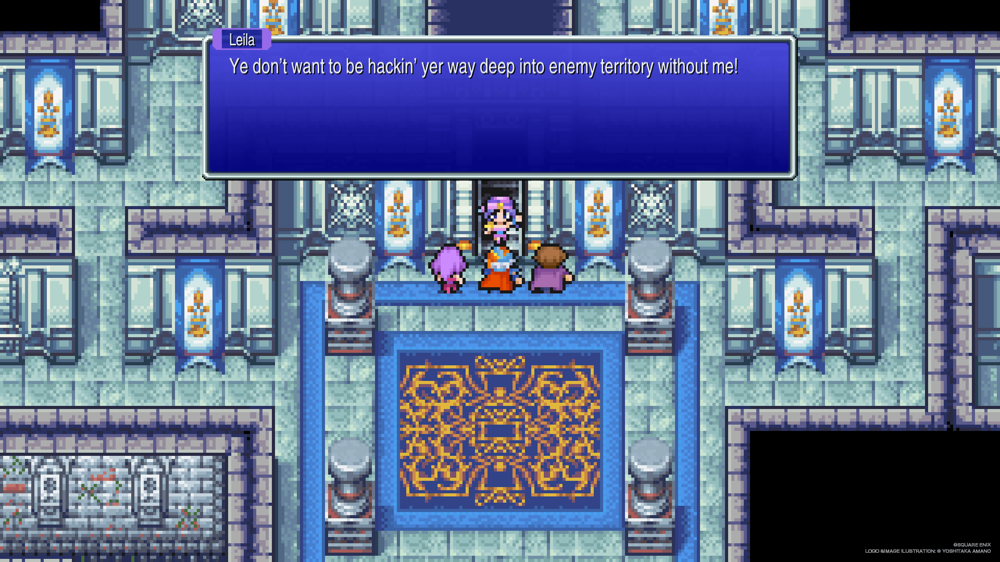 Leila rejoining the party at Castle Fynn entrance