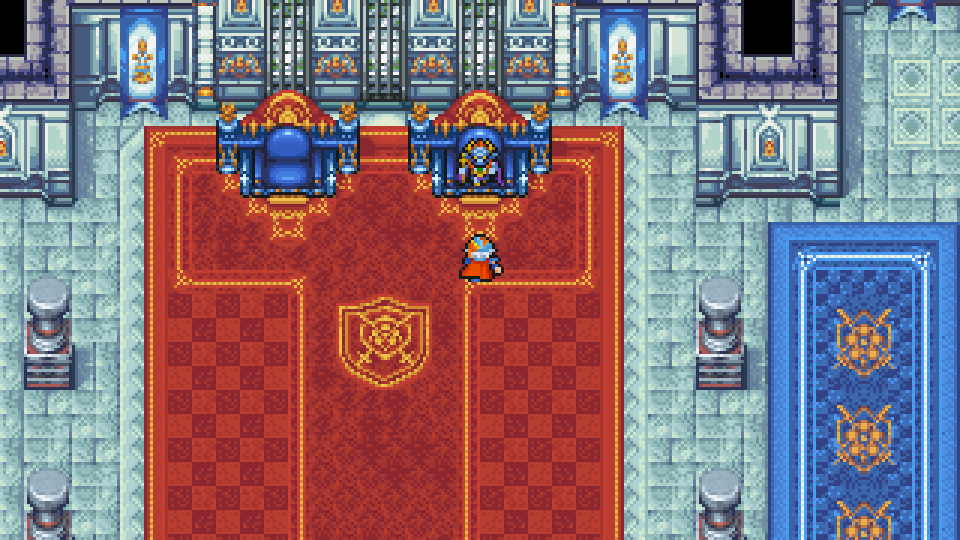 Gottos waiting on the throne in Castle Fynn