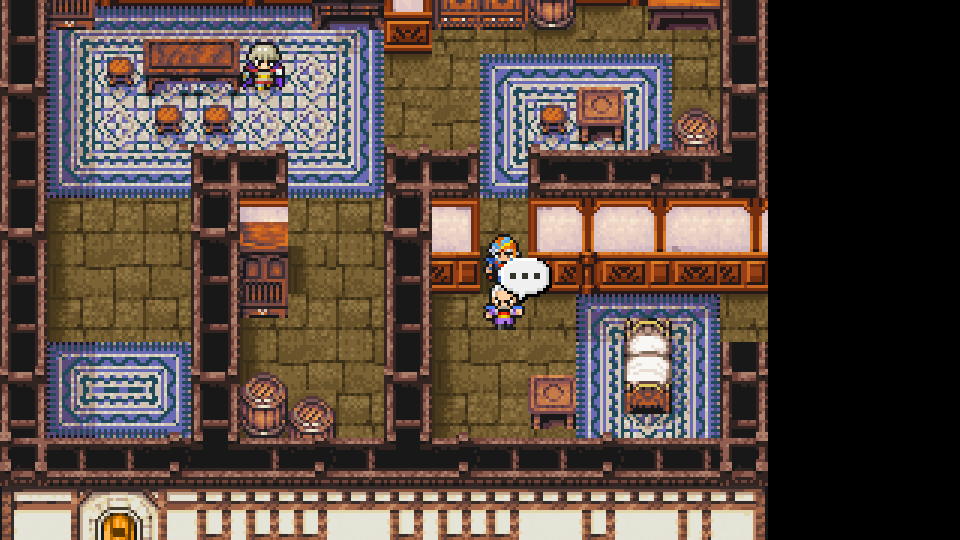 Talking to Cid in Paul's house in Fynn
