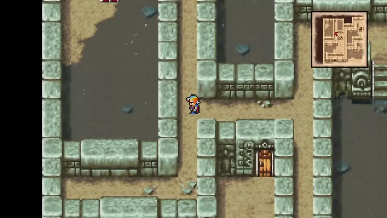 B3 hidden wall to Ice Bow (4th tile from bottom)