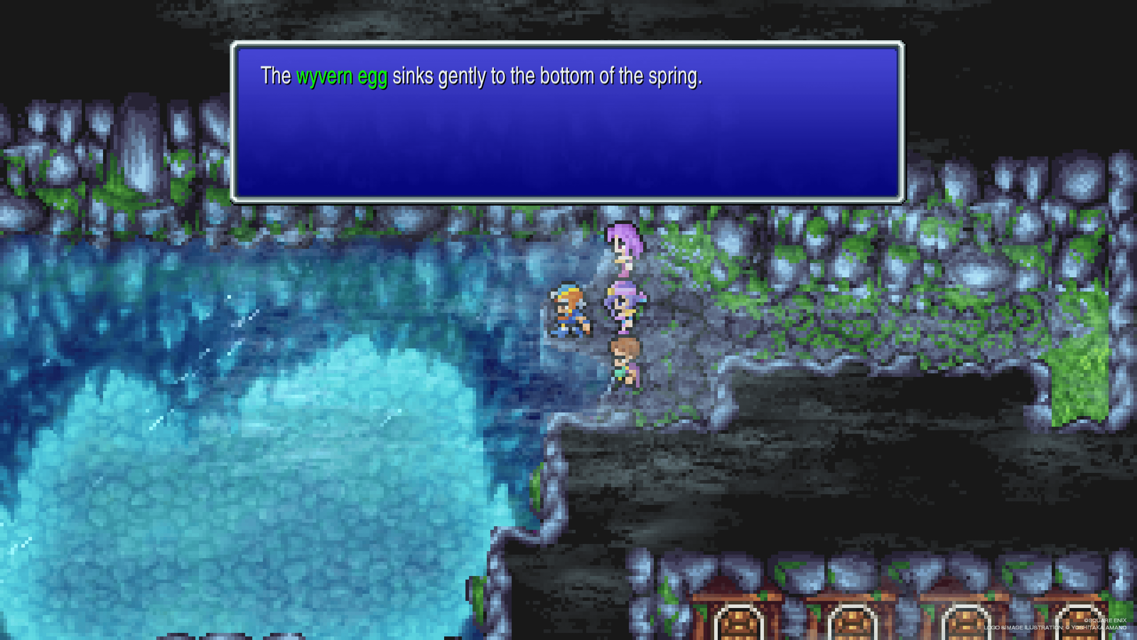 Placing the Wyvern Egg in the Life Spring