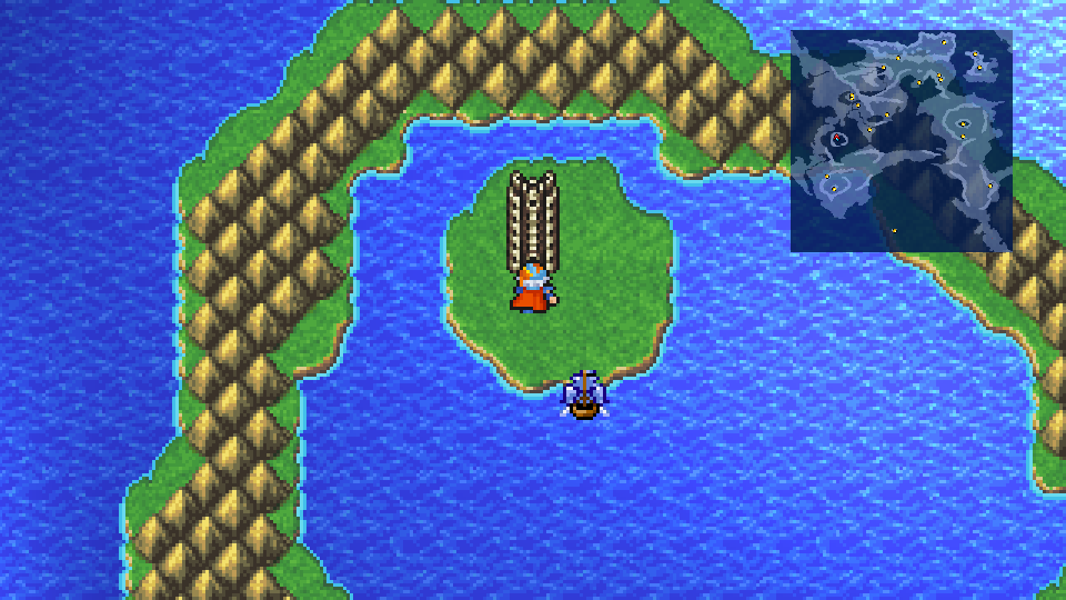 Outside the Mysidian Tower with the Crystal Rod prompt
