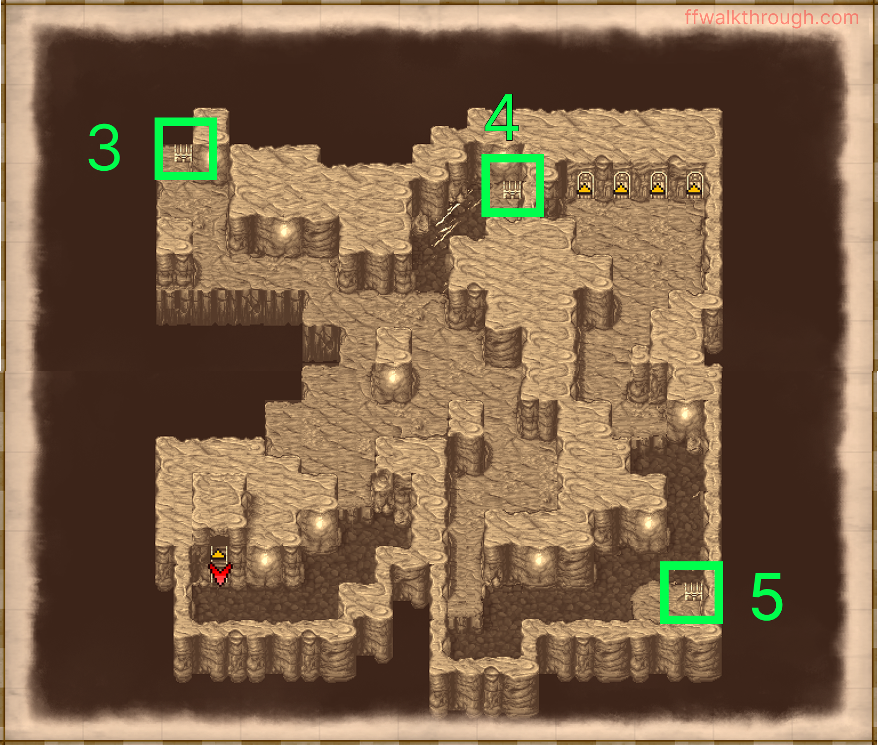 Semitt Falls B2 map with chest locations