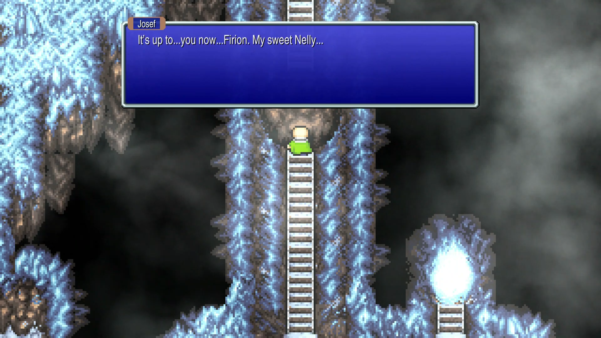 Josef holding back the boulder