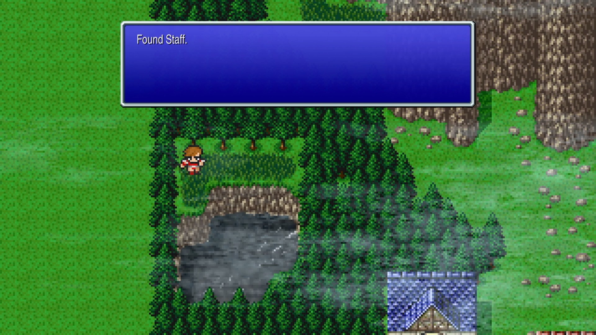 Hidden Staff in the tree clearing along the secret path in Kazus