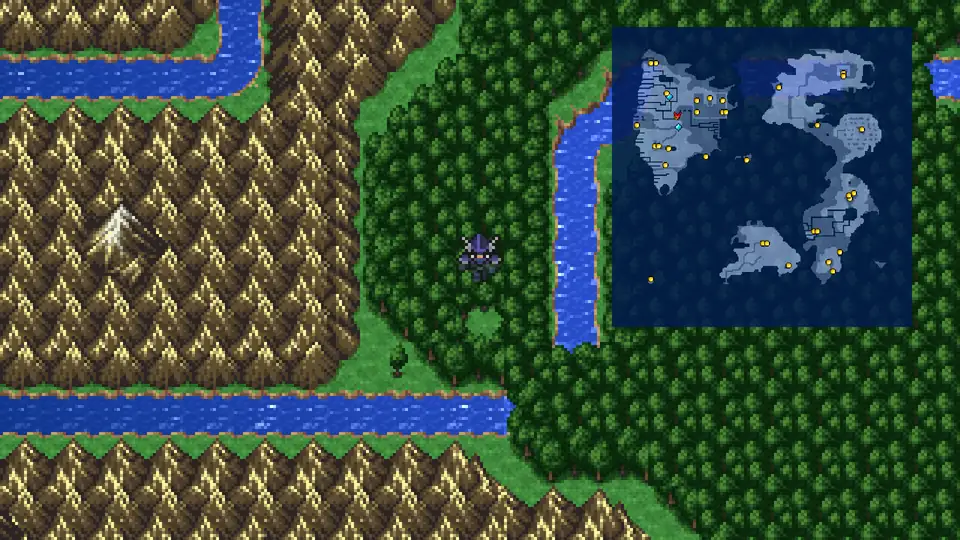 Chocobo Woods at the river mouth southwest of Saronia
