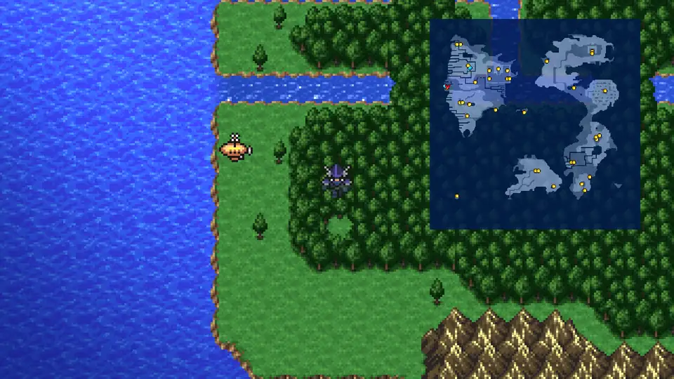 Chocobo Woods on the western coast near Saronia