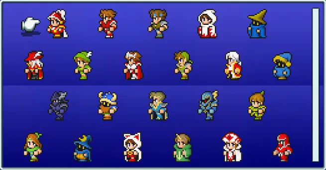 Final Fantasy 3 Pixel Remaster jobs cover