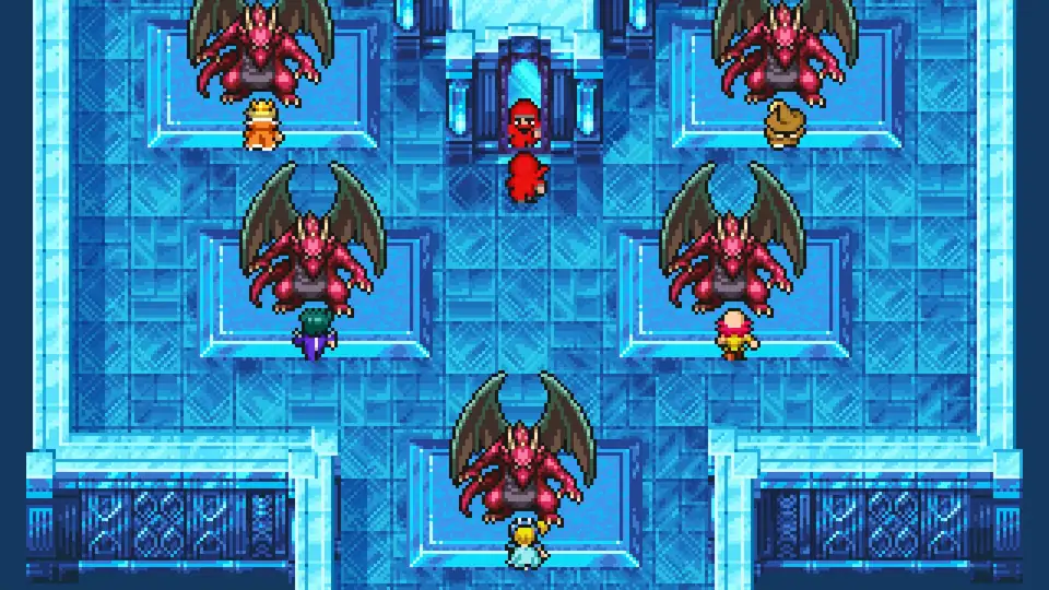 The Crystal Tower mirror room with five wyrms, the point of no return before Xande
