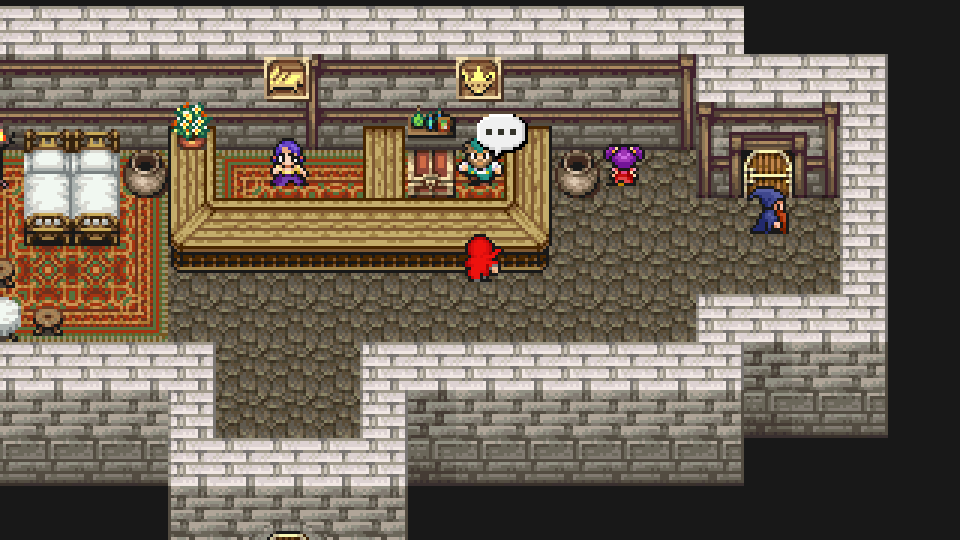 Item shop interior in Final Fantasy 3 Pixel Remaster