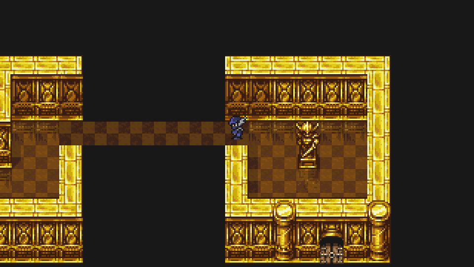 The cracked wall shortcut that skips the maze on the upper floor of Goldor Manor