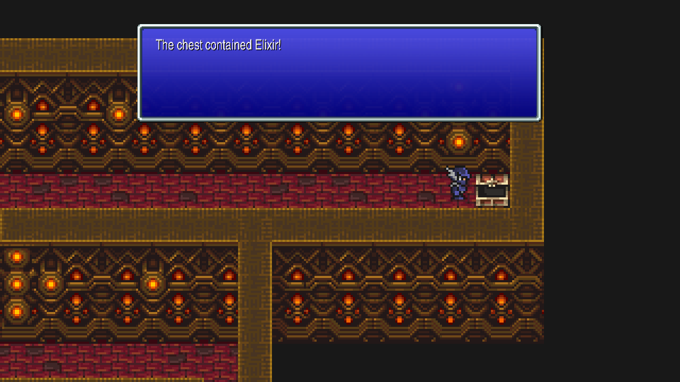 The Elixir chest east of the Earth Crystal room