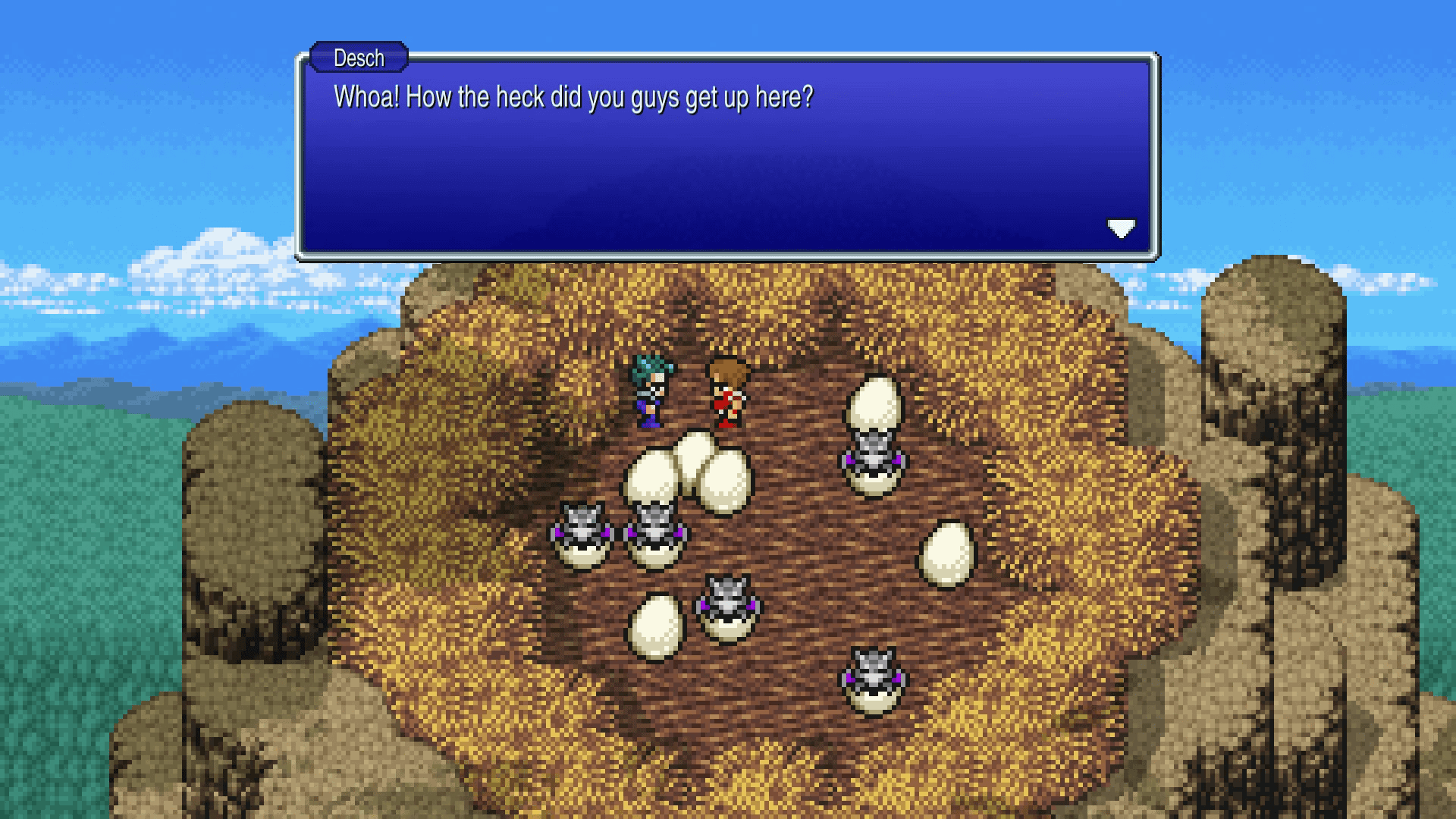 Finding Desch hidden in the hay at Dragon's Aerie