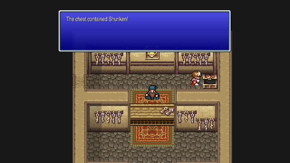 The Shuriken chest at the end of the hidden Gysahl shop passage