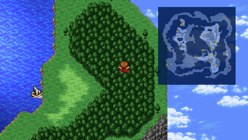 The southeastern rim of the Floating Continent where Red Cap, Barometz, Slime, Tarantula, and Cuphgel spawn