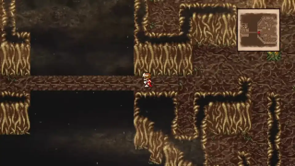 Tree-root hidden passage on 2F