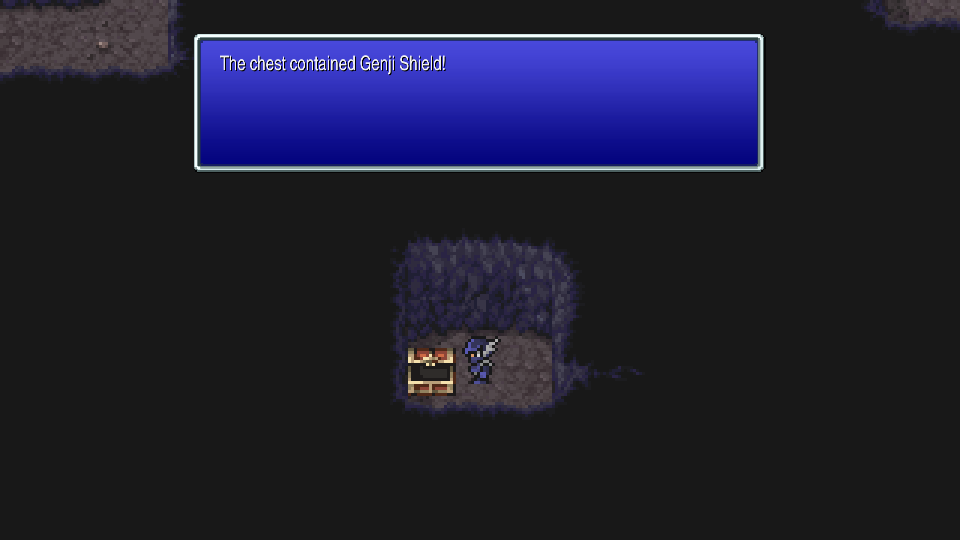 Genji Shield chest at the end of the southern hidden path on Cave of Shadows B7