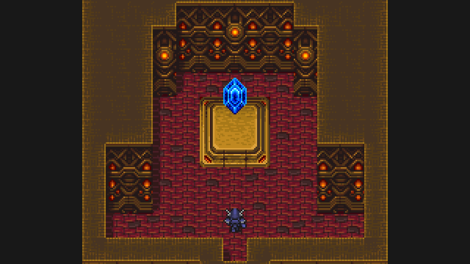 The Earth Crystal chamber inside the Ancients' Maze