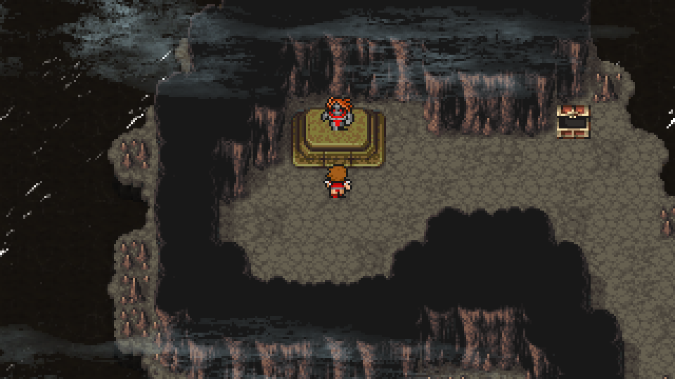 Approaching Gutsco on the raised platform in Subterranean Lake B3