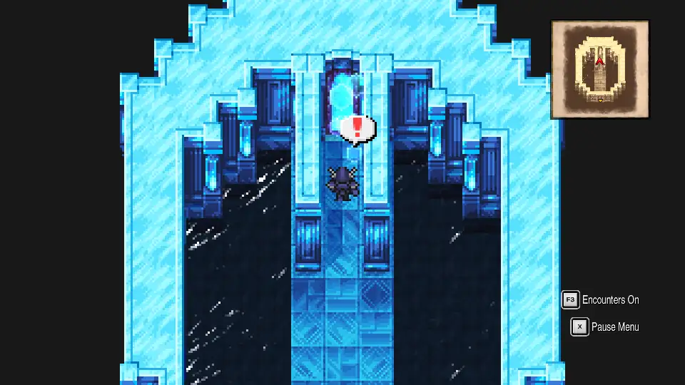 The Crystal Tower 1F mirror where the Eureka Key is used