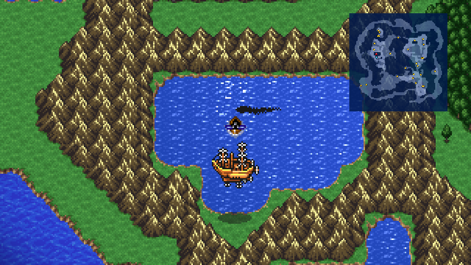 The Lake Dohr entrance shadow visible on the Floating Continent surface
