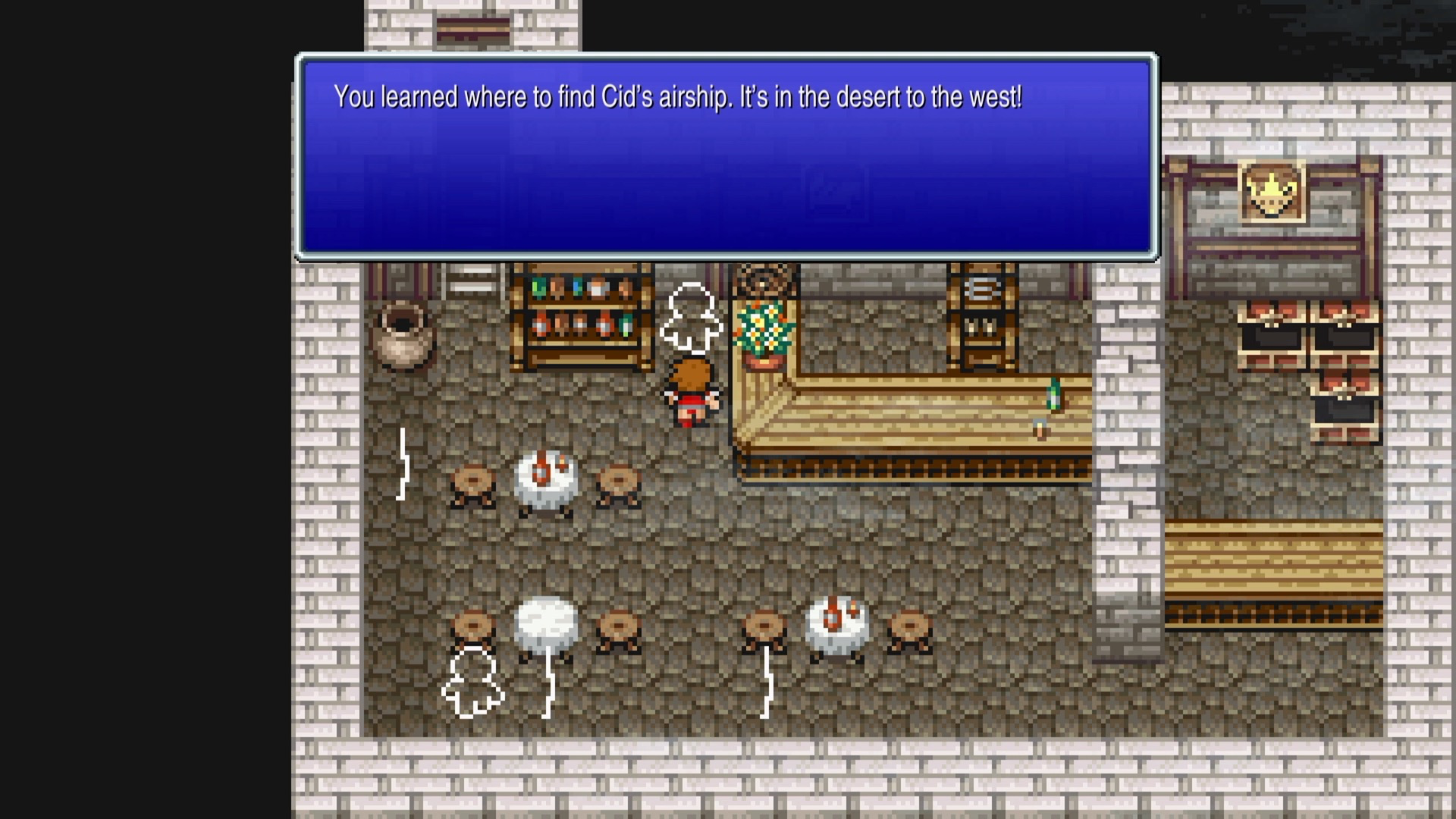 Speaking with Cid at the Kazus Inn