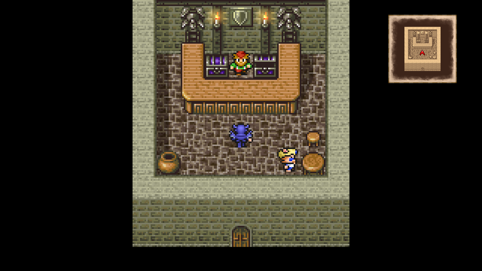 Armor shop interior in Final Fantasy 4 Pixel Remaster