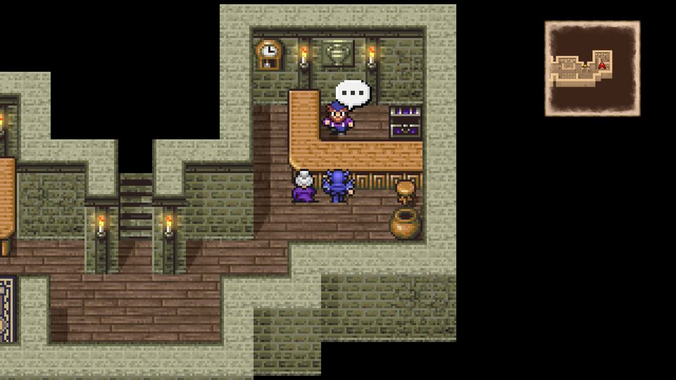 Item shop interior in Final Fantasy 4 Pixel Remaster