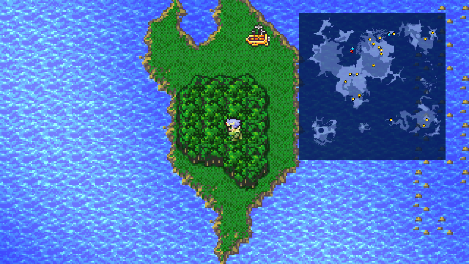 Chocobo Forest, Southern Island with the Gysahl Greens grass patch
