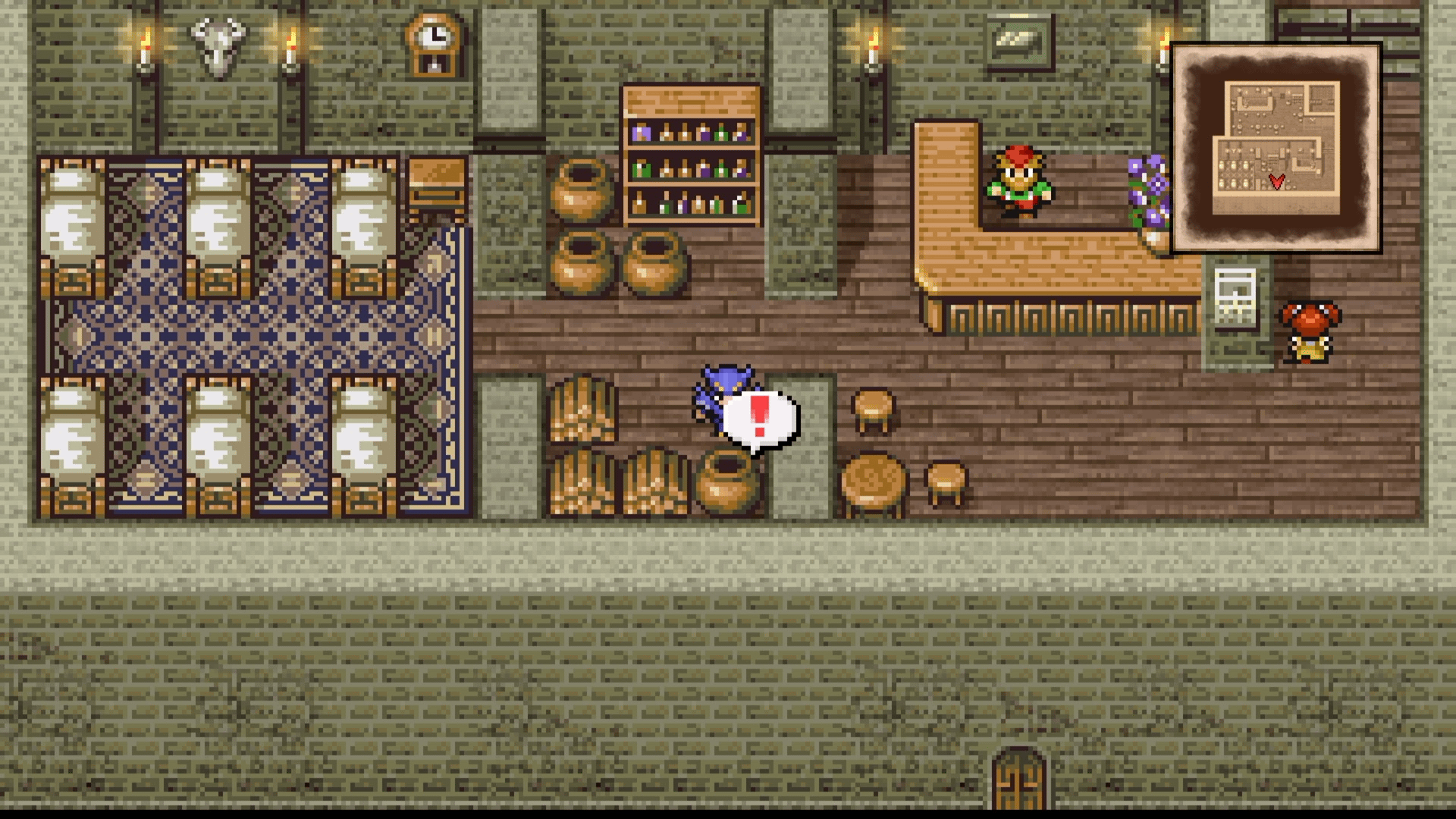 Hidden Potion in a pot in the inn bedroom in Town of Baron