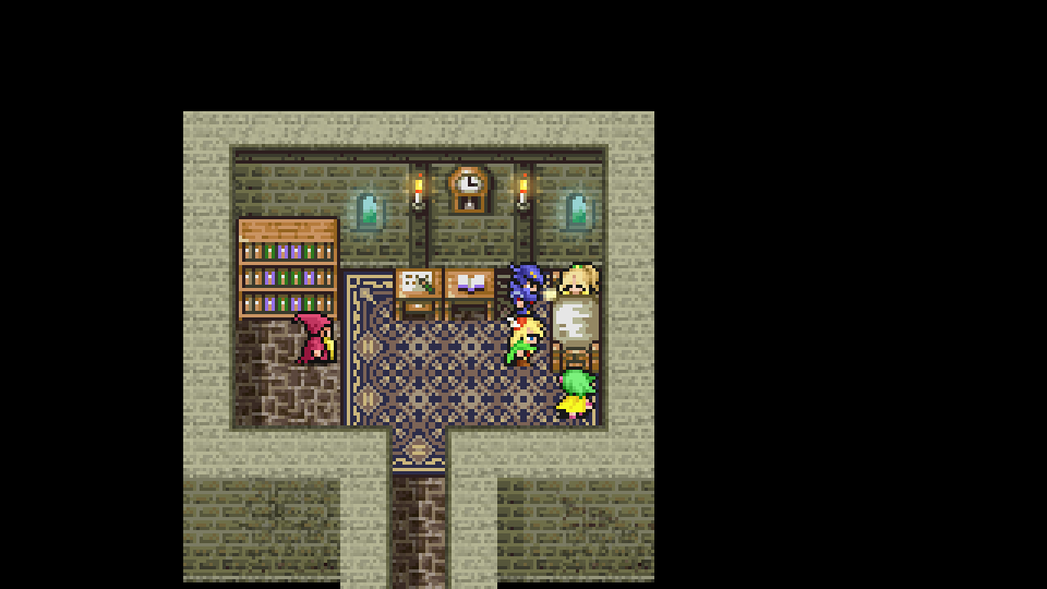 Cecil using the Sand Ruby to cure Rosa in Kaipo