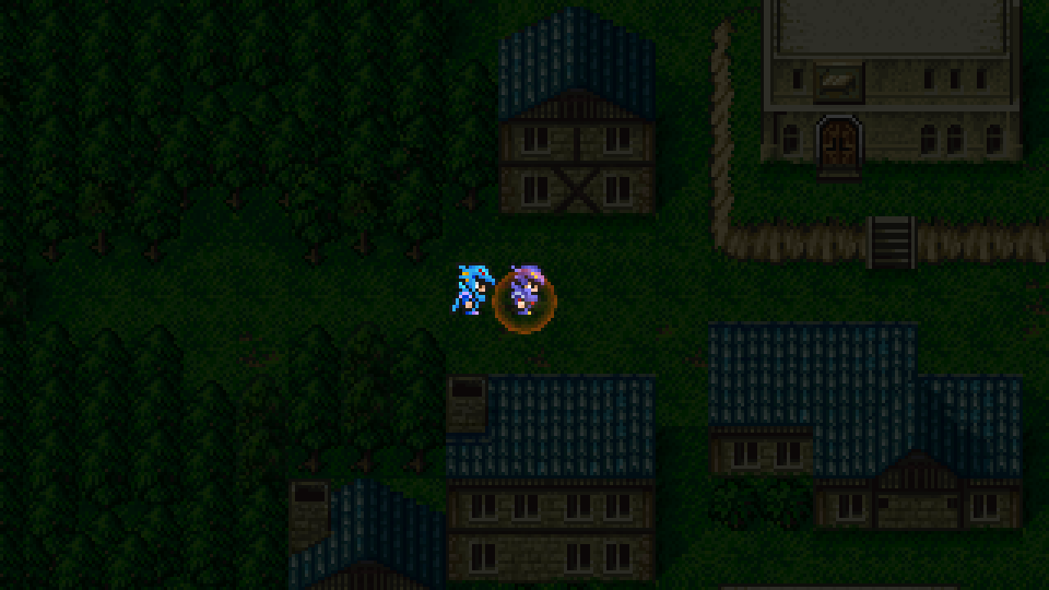The Bomb Ring detonating during the Mist Village cutscene in Final Fantasy 4 Pixel Remaster