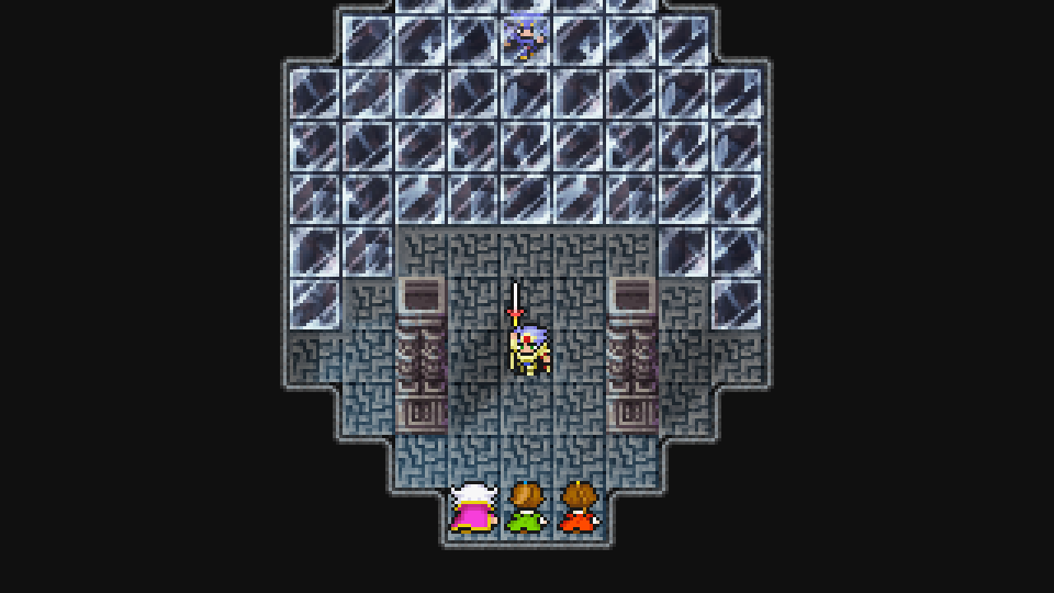 Cecil transforming into a Paladin at Mt. Ordeals