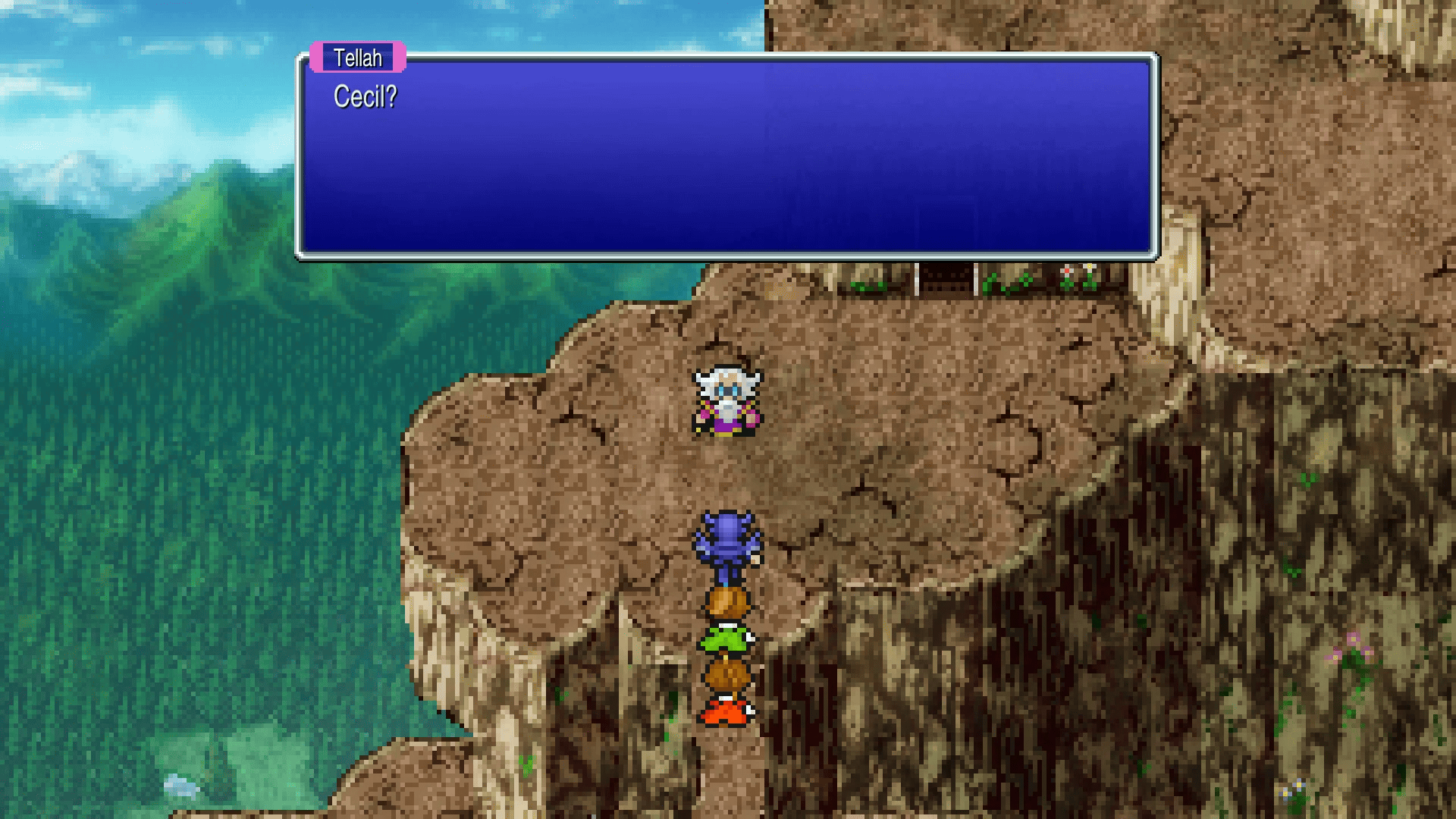 Sage Tellah rejoins the party at Mt. Ordeals Ridge